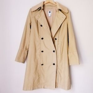 100% Cotton Trench Coat Double Breasted Camel
